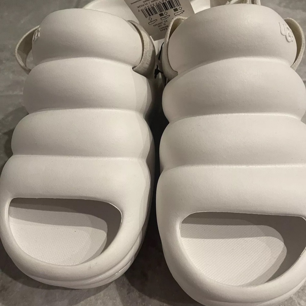 UGG Aww Yeah Bright White Women's Platform Slingback Sandals  Size 10. NWT